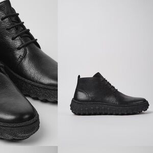 Camper Ground MICHELIN Black lace up ankle boot